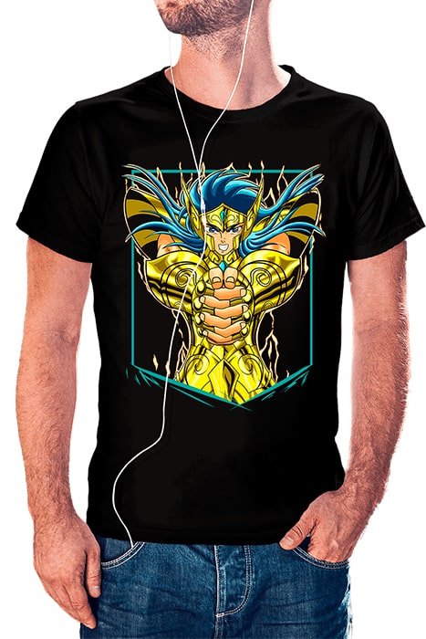 Camus de Acuario con marco recto y efecto de poder