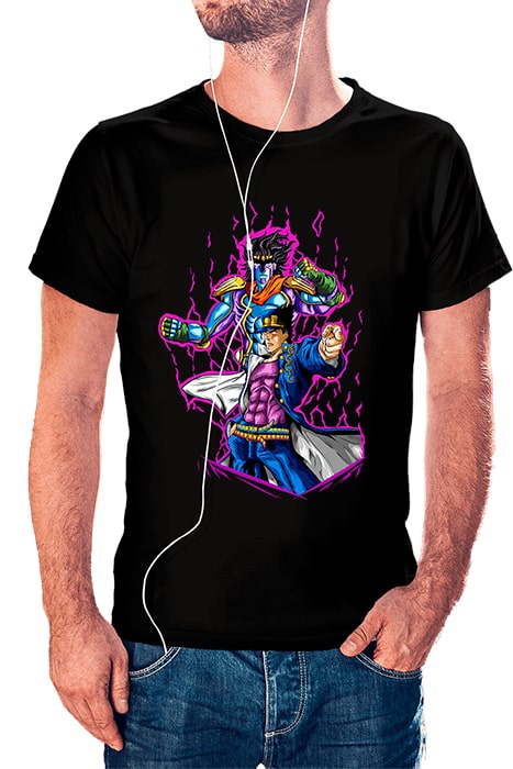 Jotaro Kujo con Star Platinum