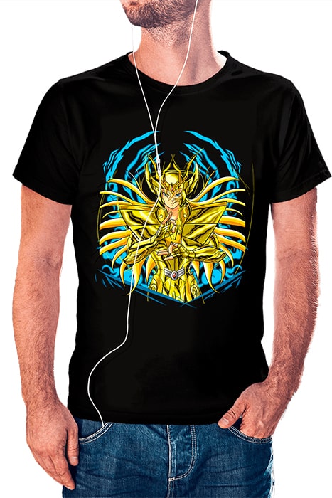 Shaka de Virgo con fondo y líneas de sketch