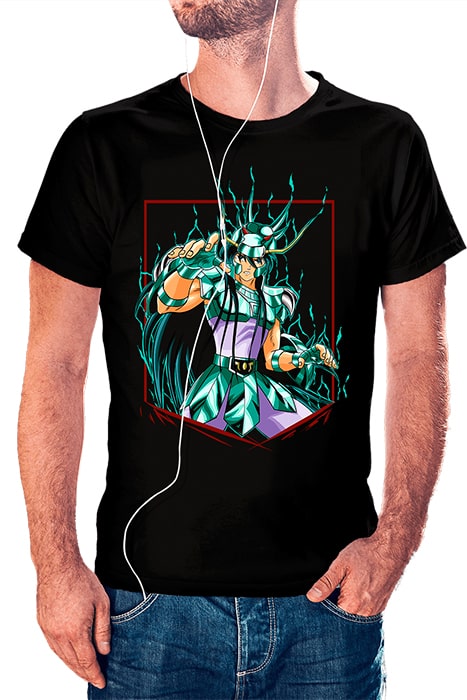 Shiryu de Dragón con marco recto y efecto de poder