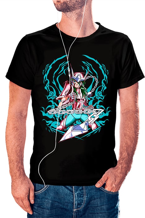 Shun de Andrómeda con fondo y líneas de sketch