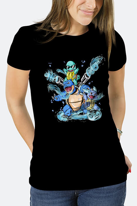 Iniciales de Kanto - Squirtle, Wartortle y Blastoise